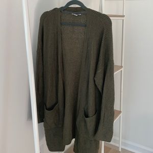 American Eagle Outfitters Olive Green Cardigan